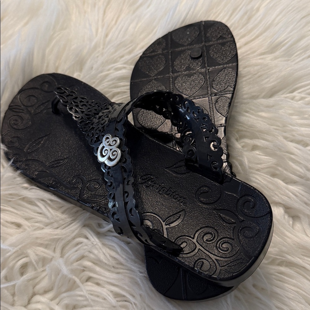 Brighton Black Sandals with Silver Accents size 9 BNWOT see all photos - Picture 11 of 12